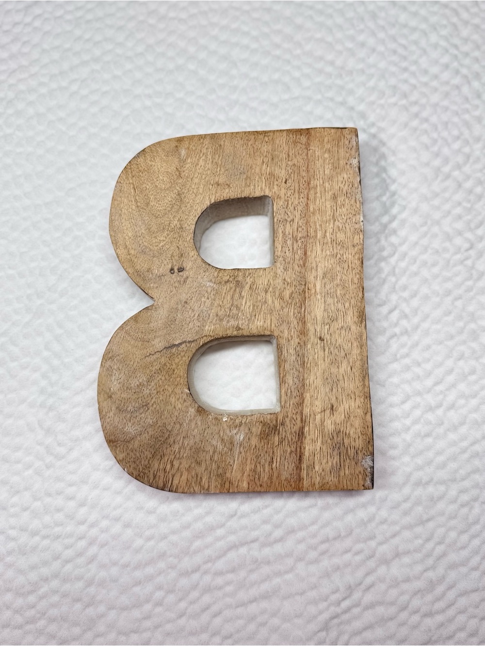 DownEast Home Rustic Whitewashed Wooden Letter B Freestanding Monogram Decor - Picture 4 of 7